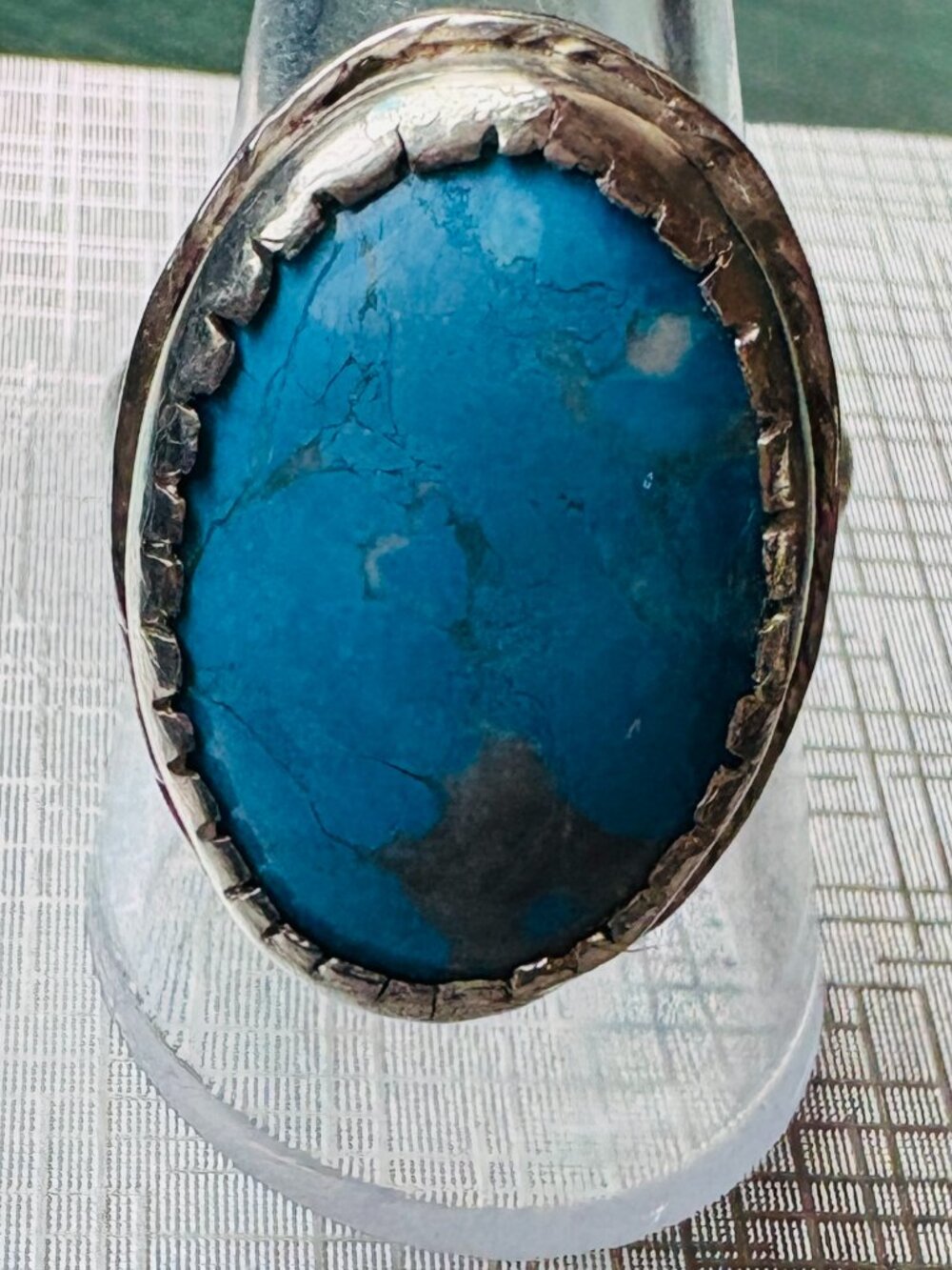 Silver 925 Ring with Imitation Turquiose Inset